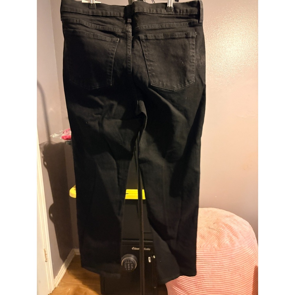 Universal Threads Mid Rise Fitted Hip & Thigh Slim Legs Blk Denim Pants Sz 12R